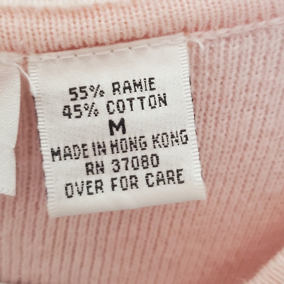 💚5/$25 Studio C Ramie & Cotton Pink Sleeveless Ribbed Knit Shell Top - Picture 6 of 6